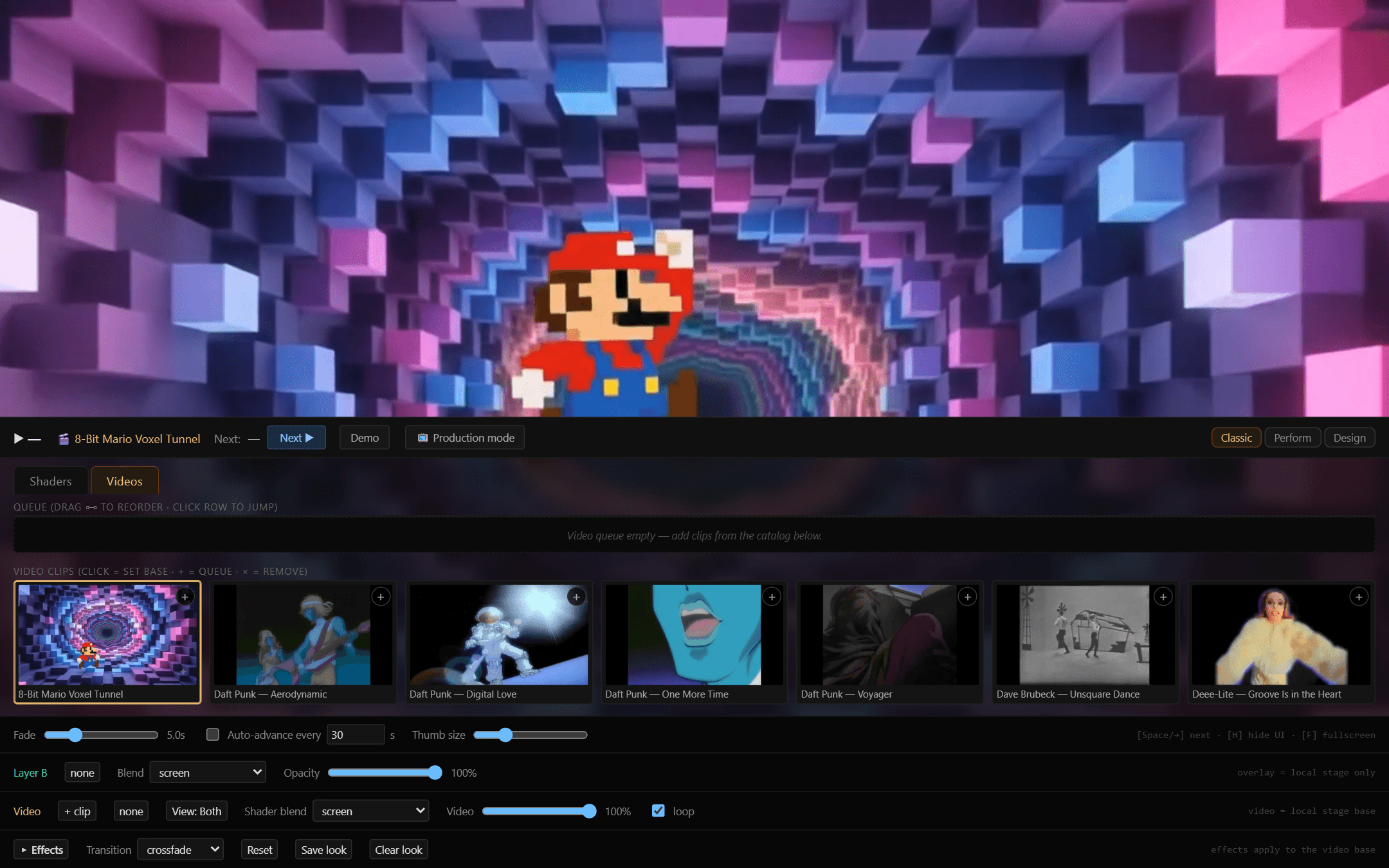 Video layer playing